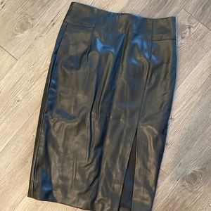 Faux Leather Skirt